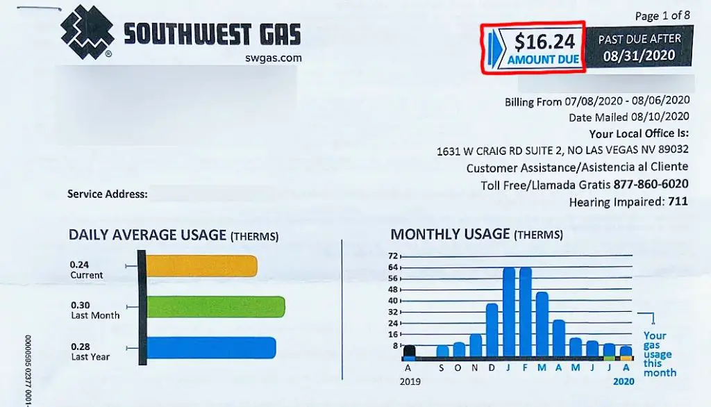 How Much Is The Average Gas Bill in Las Vegas? (See My Bill) FeelingVegas